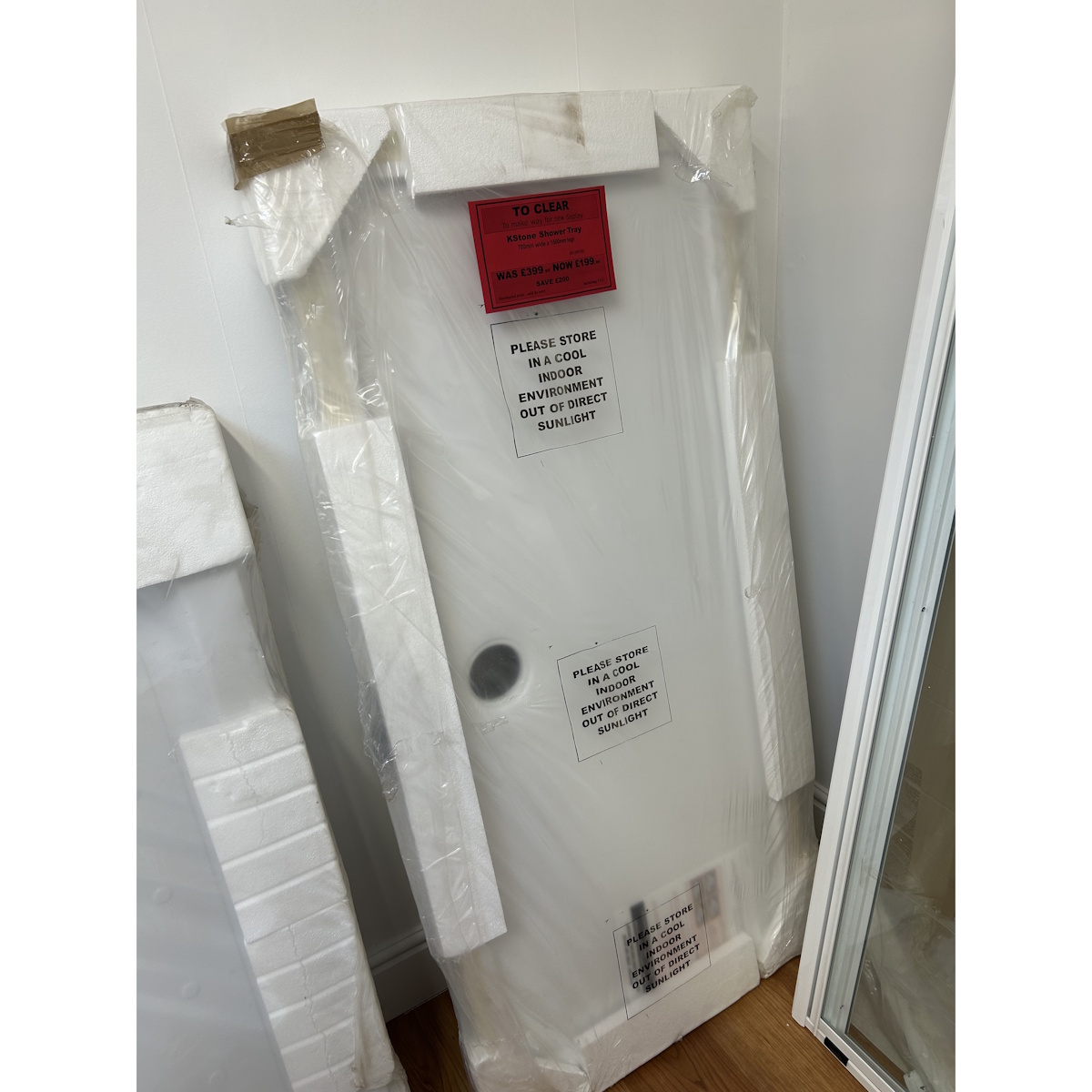 Kudos KStone 1500mm x 700mm Acrylic Capped Shower Tray *TO CLEAR*