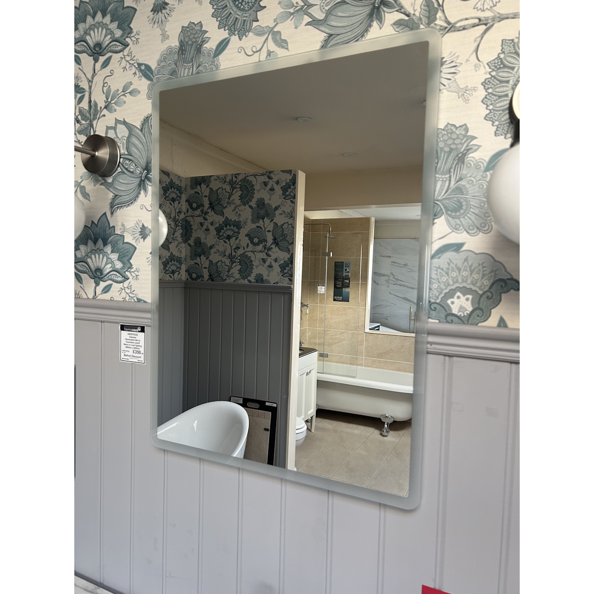 Heritage Stanmer Illuminated Mirror MSTNF6080 - 800mm x 600mm Frameless *TO CLEAR*